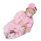 Boneca Reborn Baby Doll Wokex Docka Soft Silicone 55 cm Realike