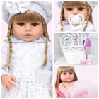 Boneca Reborn Barata Loira Gatinha de Vinil Com Lindos Itens - Cegonha Reborn Dolls