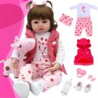 Boneca Reborn Bebe Reborn Menina 100% Silicone New Happy