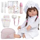 Boneca Reborn Bebê Recem Nascida Menina com Enxoval Completo - Cegonha Dolls