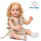 Boneca Reborn Corpo de Silicone 55 Centímetros New Happy