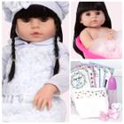 Boneca Reborn de Silicone Morena Linda Completa Com Enxoval - Cegonha Reborn Dolls