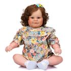 Boneca Reborn, fofa de 60 cm, com roupas, mamadeira e chupeta para crianças