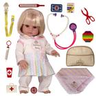 Boneca Reborn Infantil Grande Adora Loira de Silicone Luxo - Cegonha Reborn Dolls