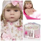 Boneca Reborn Loira Linda Corpo de Silicone Pode Dar Banho - Cegonha Reborn Dolls