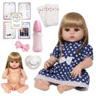 Boneca Reborn Loira Princesa Laura Com 13 Itens Chupeta - Cegonha Reborn Dolls