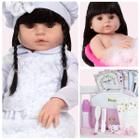 Boneca Reborn Menina Morena Linda 100% Vinil Com Bolsa Itens - Cegonha Reborn Dolls