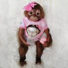 Boneca Reborn Monkey Wamdoll realista de 50 cm com roupas