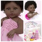 Boneca Reborn Negra Bailarina Coelhinha 46cm Acessórios Luxo - Cegonha Reborn Dolls