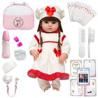 Boneca Reborn Nicole Com Bolsa Lindos Itens Olho Castanho - Cegonha Reborn Dolls