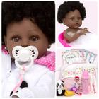 Boneca Reborn Panda Pretinha 46cm Bolsa Vários Acessórios - Cegonha Reborn Dolls