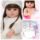 Boneca Reborn Princesa Corpo de Vinil Siliconado + Enxoval - Cegonha Reborn Dolls