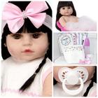 Boneca Reborn Real Corpo de Vinil Siliconado Morena 13 Itens - Cegonha Reborn Dolls