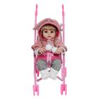 Boneca Reborn Realista Enxoval Coelhinha Com Carrinho Rosa