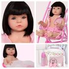 Boneca Reborn Realista Menina 46cm Enxoval Completo Carrinho - Cegonha Reborn Dolls