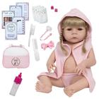 Boneca Reborn Realista Menina 46cm Roupão Envio Imediato - Cegonha Reborn Dolls