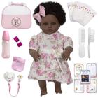 Boneca Reborn Realista Morena 46cm Fofa Vinil Lindo Enxoval - Cegonha Reborn Dolls