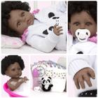 Boneca Reborn Realista Pandinha Negra Linda Com Acessórios - Cegonha Reborn Dolls