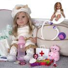 Boneca Reborn Realista Pano Bolsa Maternidade + Acessorios - Cegonha Reborn Dolls