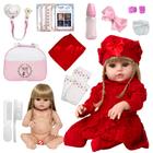 Boneca Reborn Recem Nascida Loira 20 Itens Bolsa Maternidade - Cegonha Reborn Dolls