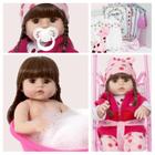 Boneca Reborn Siliconada Princesa Girafinha 46cm + Carrinho - Cegonha Reborn Dolls