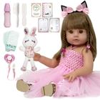 Boneca Reborn Silicone Bailarina Menina Coelhinha com Itens - Cegonha Reborn Dolls