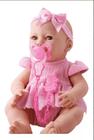 Boneca Rosa Diver New Born Vamos Brincar Bebê Divertoys Brinquedo