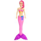 Boneca Sereia Grande 33cm Cauda Cintilante com Luz