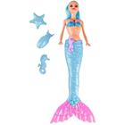 Boneca Sereia Menina Infantil Articulada Brilhante 32cm - Zoop Toys