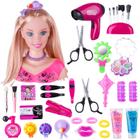 Boneca Styling Head Doll KonhaoF para cabelos e maquiagem de meninas com acesso.