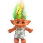 Boneca Troll Yintlilocn Vintage de 7,5 polegadas com cabelo verde em PVC