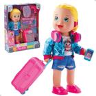 Boneca Vamos Viajar Mala Roupa Vários Acessórios Diver Toys