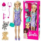 Boneca Veterinária Gigante Barbie + Cachorro Gatinho e 8 Acessórios Original Mattel