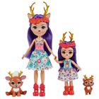 Bonecas Enchantimals Danessa e Danetta Deer Sister com 2 animais