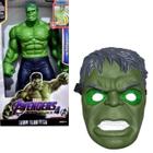 Boneco 30Cm Articulado Som + Mascara Com Led Personag:Hulk