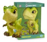 Boneco Baby Dino T Rex Verde Pupee 1475