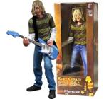 Boneco Banda Nirvana Kurt Cobain guitarra com som 44 cm Neca