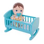 Boneco Bebê Little Dolls Bercinho Com Chupeta Menino