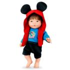 Boneco Bebê Mania Mickey Mouse 34cm Roma - 5156