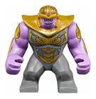 Boneco Big Blocos De Montar Thanos Vingadores Armadura Cinza - Mega Block Toys