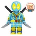 Boneco Blocos De Montar Blue Deadpool - Mega Block Toys