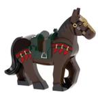 Boneco Blocos De Montar Cavalo Medieval Marrom Gold - Mega Block Toys