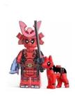 Boneco Blocos De Montar Deadpool Dog Samurai