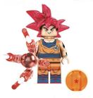 Boneco Blocos De Montar Dragon Ball Son Goku Red Hair