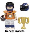 Boneco Blocos De Montar Futebol Americano Denver Broncos - Mega Block Toys