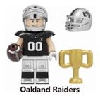 Boneco Blocos De Montar Futebol Americano Oakland Raiders - Mega Block Toys