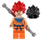 Boneco Blocos De Montar Goku Deus Dragon Ball - Mega Block Toys