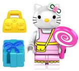 Boneco Blocos De Montar Hello Kittty Lolly Pop Pink