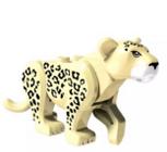 Boneco Blocos De Montar Leopardo Animal Floresta - Mega Block Toys