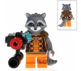 Boneco Blocos De Montar Rocket Raccoon Machine Gun